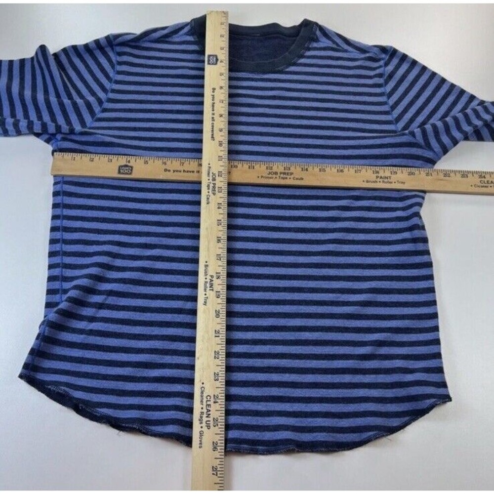 Lululemon Binary Crew Rugged Blue Heathered Black / Heathered Tempest Blue Sz L - Picture 10 of 10